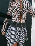 Zebra print fluid top