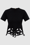 Eres knit top in black
