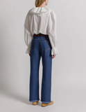 Poplin blouse with ruffles