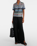 Snake-Pattern Viscose Bowling Shirt