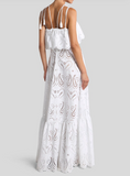 Broderie anglaise lace long dress