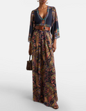 Long Dress With Floral Paisley print