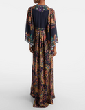 Long Dress With Floral Paisley print