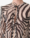 Zebra print fluid top