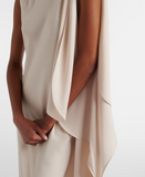 Ali crepe cape dress