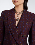 Double-breasted cotton blazer