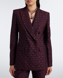 Double-breasted cotton blazer