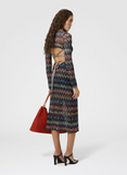 Midi dress with back cut-out detail