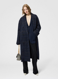 Double-breasted cashmere and viscose coat