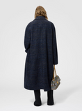 Double-breasted cashmere and viscose coat