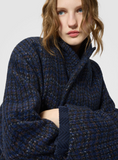 Double-breasted cashmere and viscose coat