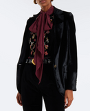 Cropped velvet waistcoat