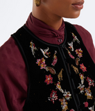Cropped velvet waistcoat