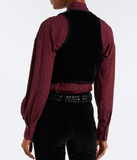 Cropped velvet waistcoat