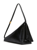 triangle leather shoulder bag