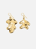 Leaf earrings in gold