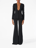 plunging U-neck blazer