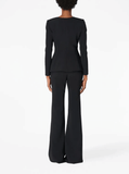 plunging U-neck blazer