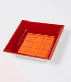 Checked porcelain tray