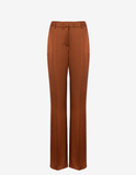 Brown satin pants