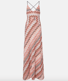 Zig Zag cotton-blend maxi dress