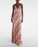 Zig Zag cotton-blend maxi dress