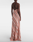 Zig Zag cotton-blend maxi dress