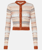 Zigzag lamé cardigan