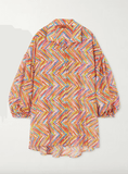 Mare printed cotton and silk-blend voile shirt