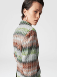 Dégradé zig zag knit blazer with sequins