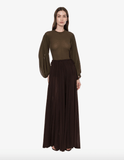 Stretch tulle bodysuit in green