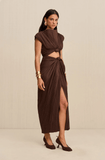 Inaya dress in brown