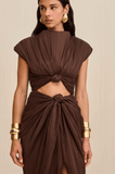 Inaya dress in brown