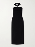 Erika black midi dress