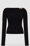 Iris knit top in black