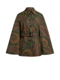 Cotton Gabardine trench coat-style cape