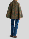 Cotton Gabardine trench coat-style cape