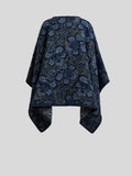 Jacquard cape with Paisley motif