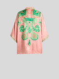 floral-jacquard jacket