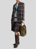 Double-Breasted wool jacquard jacket.