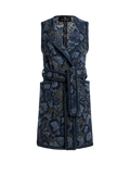 Long bouclé jacquard waistcoat