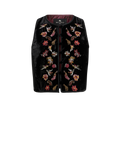 Cropped velvet waistcoat