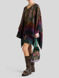 Mini dress with belt and degradé paisley motif