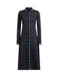Jacquard midi shirt dress