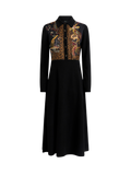 Midi dress with animal motif