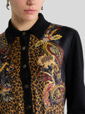 Midi dress with animal motif