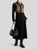 Midi dress with animal motif