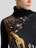 Wool-blend turtleneck sweater