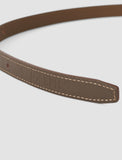 Arden Reversible Leather Belt in Taupe