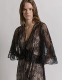 Lace evening dress with sequins